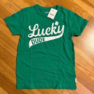 Crewcuts Green 'Lucky Dude' Short Sleeve Tee
